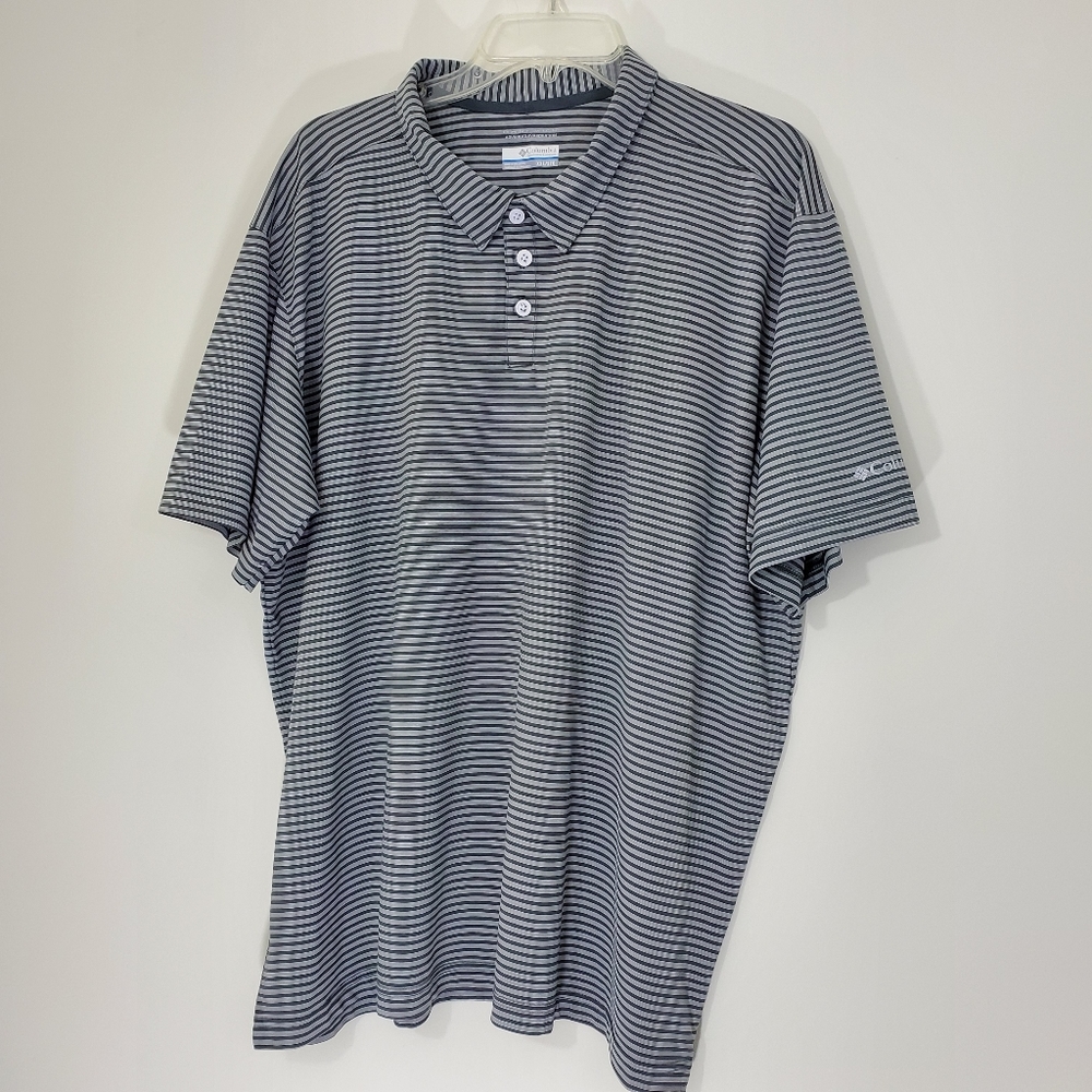 Columbia Omni-Wick Advanced Evaporation Striped Shirt, Size XXL/2TG